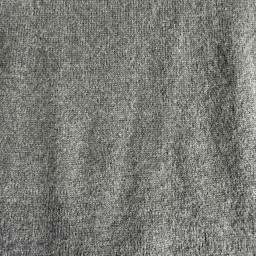 Callahan‎ Knitwear Knit Pull on Midi Skirt Small Petite Charcoal Gray Side Split